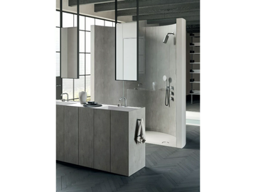 HI-LINE - Corian® vanity unit with integrated washbasin by Rexa