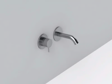 MAE - 2 hole wall-mounted stainless steel washbasin mixer by Rexa