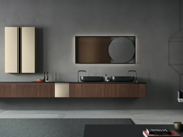MOODE - Wall-mounted vanity unit in new finishes by Rexa