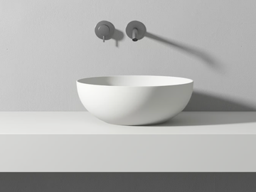 PAN - Countertop round Korakril™ washbasin by Rexa