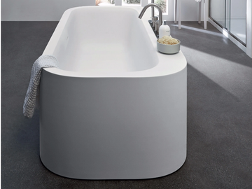 R1 OVAL - Freestanding oval Corian® bathtub by Rexa