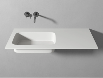 SAVON - Gelcoat washbasin with integrated countertop by Rexa