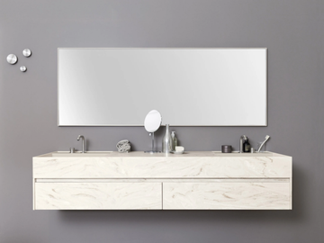 TAPE TOP - Corian® washbasin with integrated countertop by Rexa
