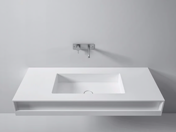 UNICO - Corian® washbasin with towel rail by Rexa
