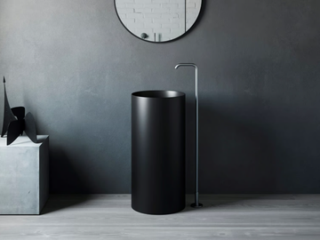 UNICO - Freestanding round Corian® washbasin by Rexa