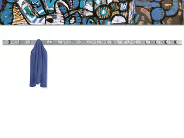 NOX VESTA WALL - Wall-mounted brushed steel coat rack by REXITE