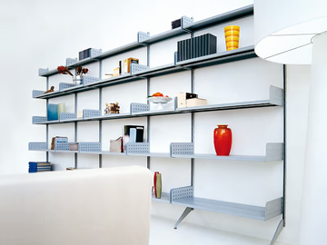 TRIESTE - Wall-mounted steel bookcase by REXITE