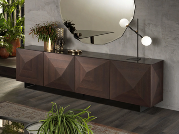 C-WOOD - Wooden sideboard with doors by RIFLESSI