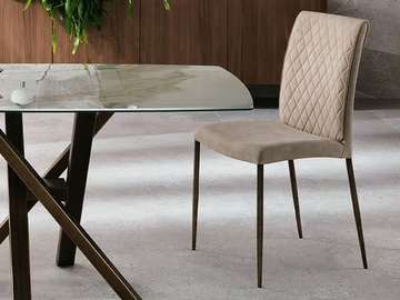 ISABEL FLEX - Upholstered chair with flexible backrest by RIFLESSI