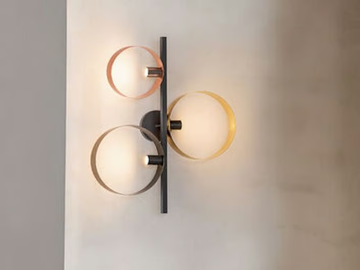 LED LOOP P3 - Painted metal wall lamp / ceiling lamp by RIFLESSI