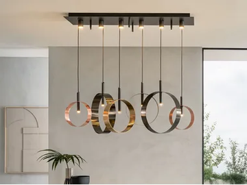 LED LOOP S6 - RR - LED painted metal pendant lamp by RIFLESSI
