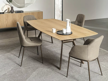 PARADISE - Barrel-shaped wooden table by RIFLESSI