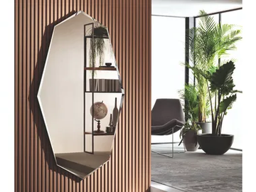 SESTANTE - Framed wall-mounted metal mirror by RIFLESSI