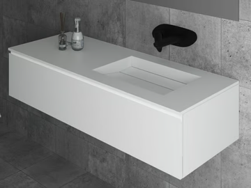 ALABAMA - Wall-mounted vanity unit with drawers by RILUXA
