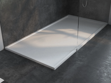 BRUXELLES - Corner rectangular Corian® shower tray by RILUXA