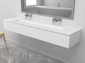 INDIANA - Double wall-mounted vanity unit with drawers by RILUXA