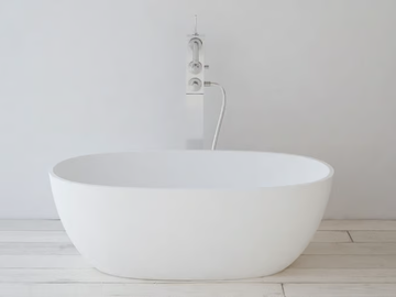 NANTES MINI - Oval Solid Surface bathtub by RILUXA