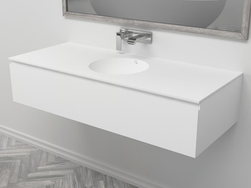 PURITY - Single wall-mounted vanity unit with drawers by RILUXA
