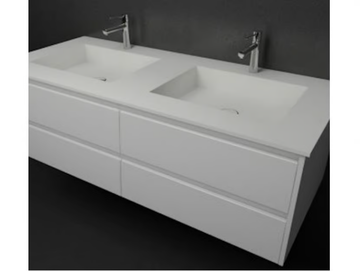 SQUARE - Vanity unit with drawers by RILUXA