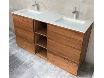 TENNESSEE - Floor-standing double vanity unit with drawers by RILUXA