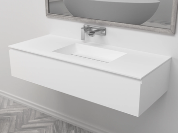 TEXAS - Single wall-mounted vanity unit with drawers by RILUXA
