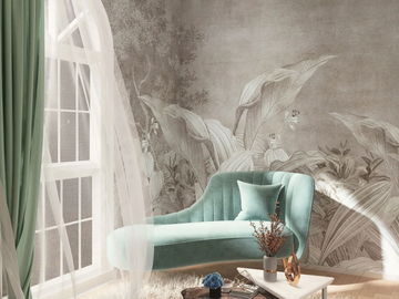 LEAF MEDLEY - Wallpaper with floral pattern by Rimura