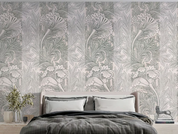 NOUVEAU - Panoramic wallpaper with floral pattern by Rimura