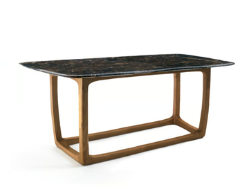 BUNGALOW TABLE - Rectangular garden table with marble top anche teak base by Riva 1920