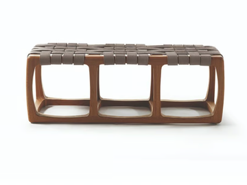 BUNGALOW - Teak garden bench with fabric seat by Riva 1920