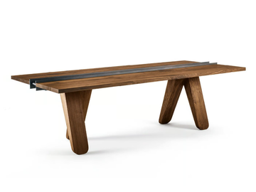 CANAL - Rectangular solid wood table by Riva 1920