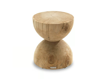 CLESSIDRA - Low solid cedar wood stool by Riva 1920