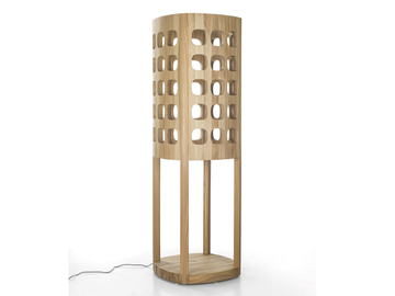 FORELLA - LED solid wood floor lamp by Riva 1920