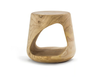 GEPPO - Low solid cedar wood stool by Riva 1920