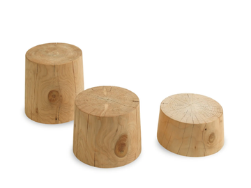 LEGNO VIVO - Round cedarwood coffee table by Riva 1920