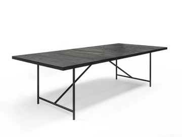 NERVI - Rectangular table with solid wood top by Riva 1920