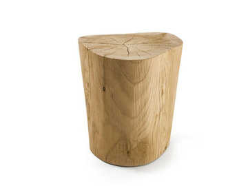 OS BUUS - Low solid cedar wood stool by Riva 1920