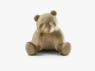 PANDA - Solid cedar wood sculpture by Riva 1920