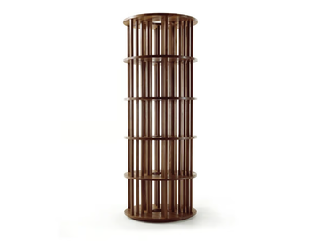 PILLAR - Open freestanding solid wood bookcase by Riva 1920