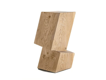 ROTTERDAM HIGH - High solid cedar wood stool with footrest by Riva 1920