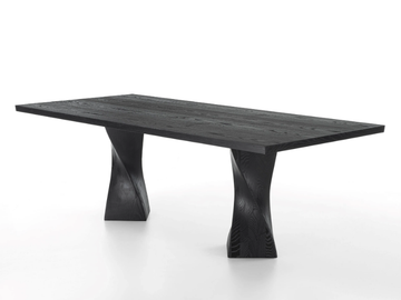 SIMPLE TWIST - Wooden dining table by Riva 1920
