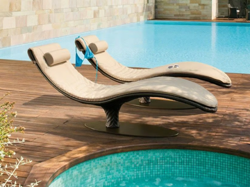 CARIBE - Aluminium sun lounger by Roberti