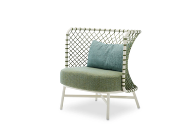 CHARME - Armchair woven with polyester rope by Roberti