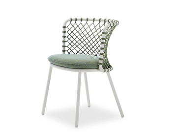 CHARME - Garden chair woven with polyester rope by Roberti