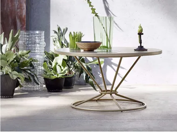 GRAVITY - Round aluminium garden side table by Roberti
