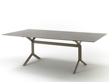 KEY WEST - Rectangular steel garden table by Roberti