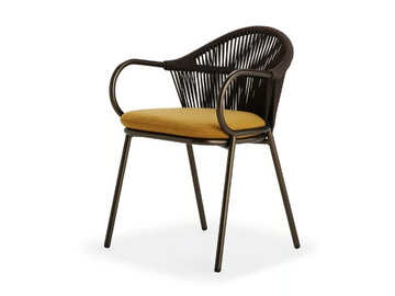 QUEEN - Aluminium chair with armrests by Roberti