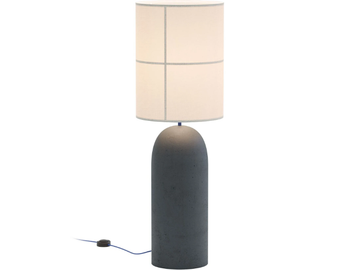 RANIA - Cement table lamp with fabric shade by Robin