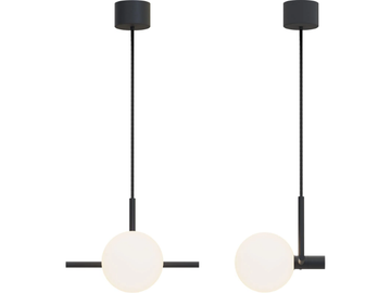 ROXANNE DUO - Opal glass pendant lamp by Robin