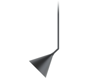 RUBI MONO SIDE - Metal pendant lamp by Robin