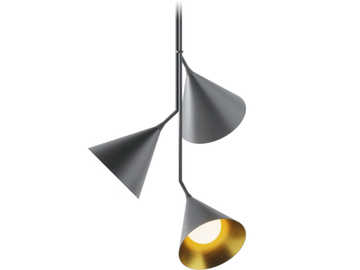 RUBI TRIO - Metal pendant lamp by Robin